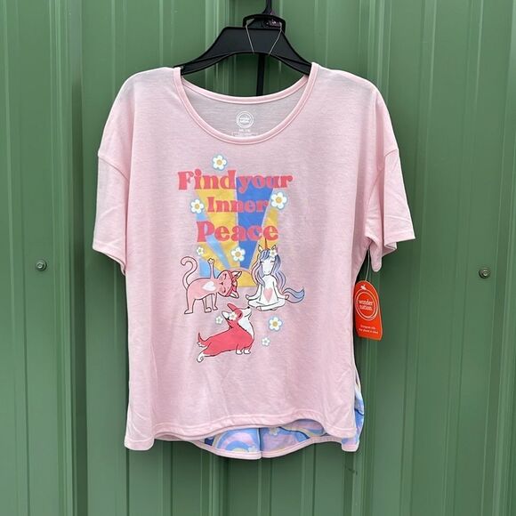 Nightgown, Short Sleeve Top & Shorts Lounge Pajamas Sleep Set 2-Pack Size XXL - Picture 5 of 7